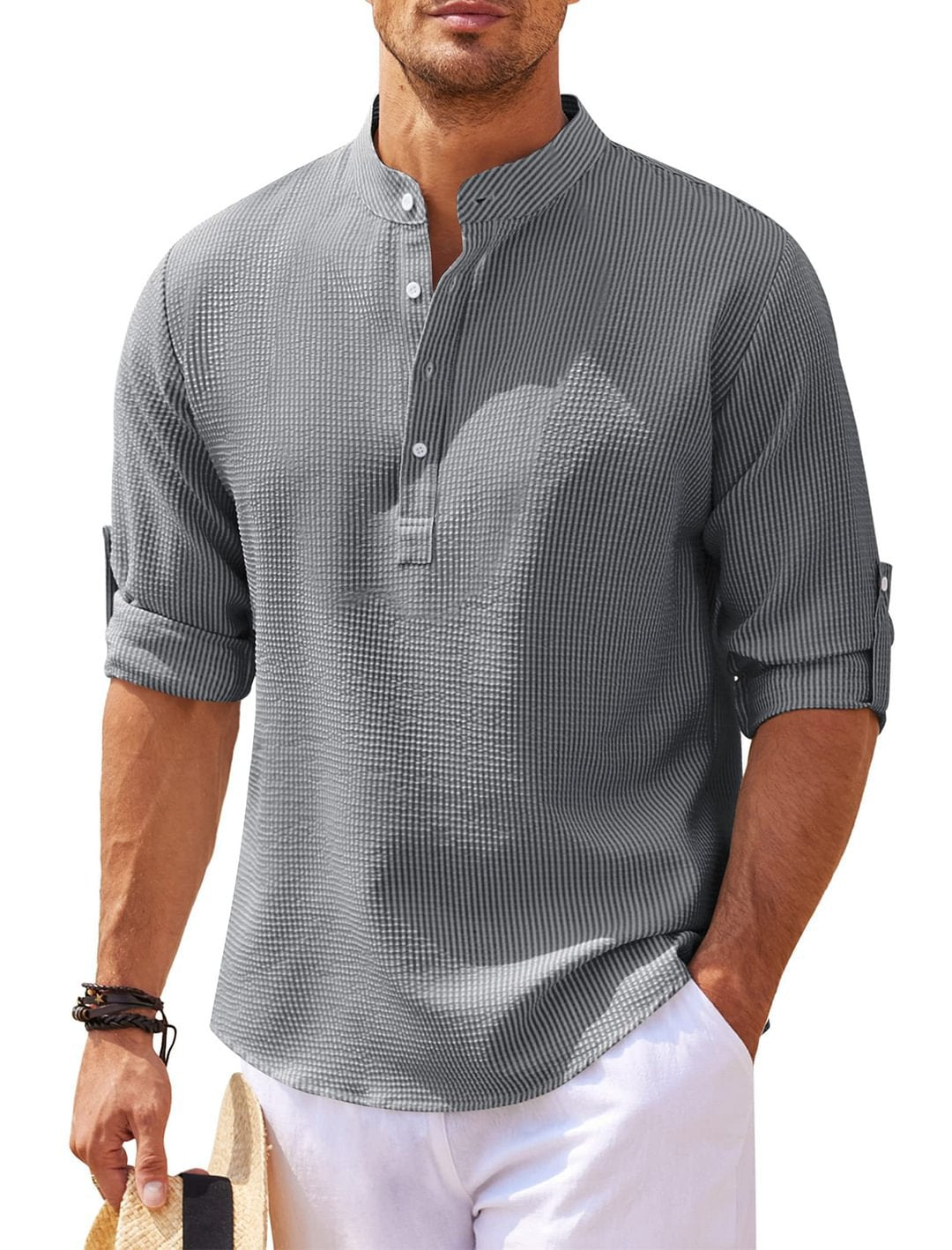 Cormac - Men's Long Sleeve Relaxed Linen Shirt