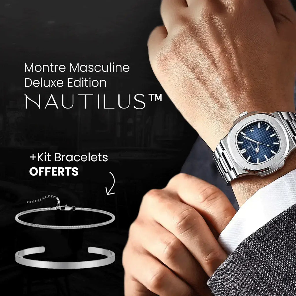 Men's Luxe Nautilus™ Watch with Complimentary Bracelet Kit – Great Deal!