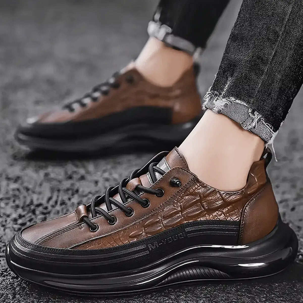 Drako® Men's Crocodile Leather Sneakers