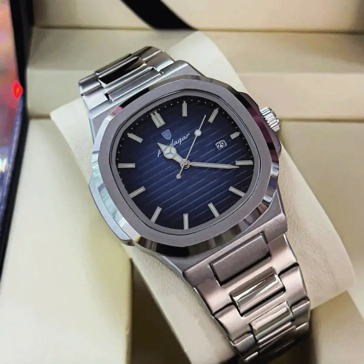 Men's Luxe Nautilus™ Watch with Complimentary Bracelet Kit – Great Deal!