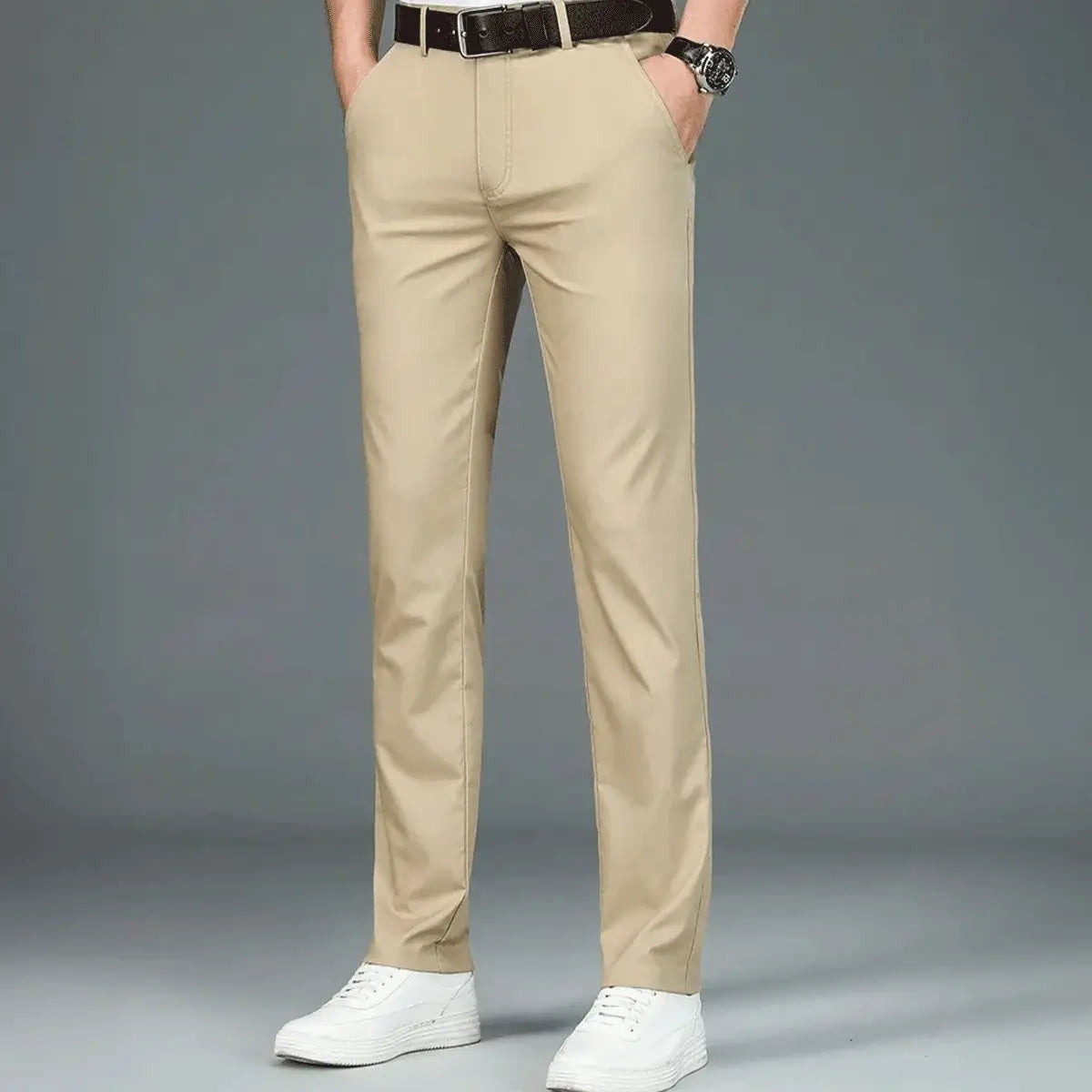 Luffy® Flexible Social Pants with Complimentary Leather Belt