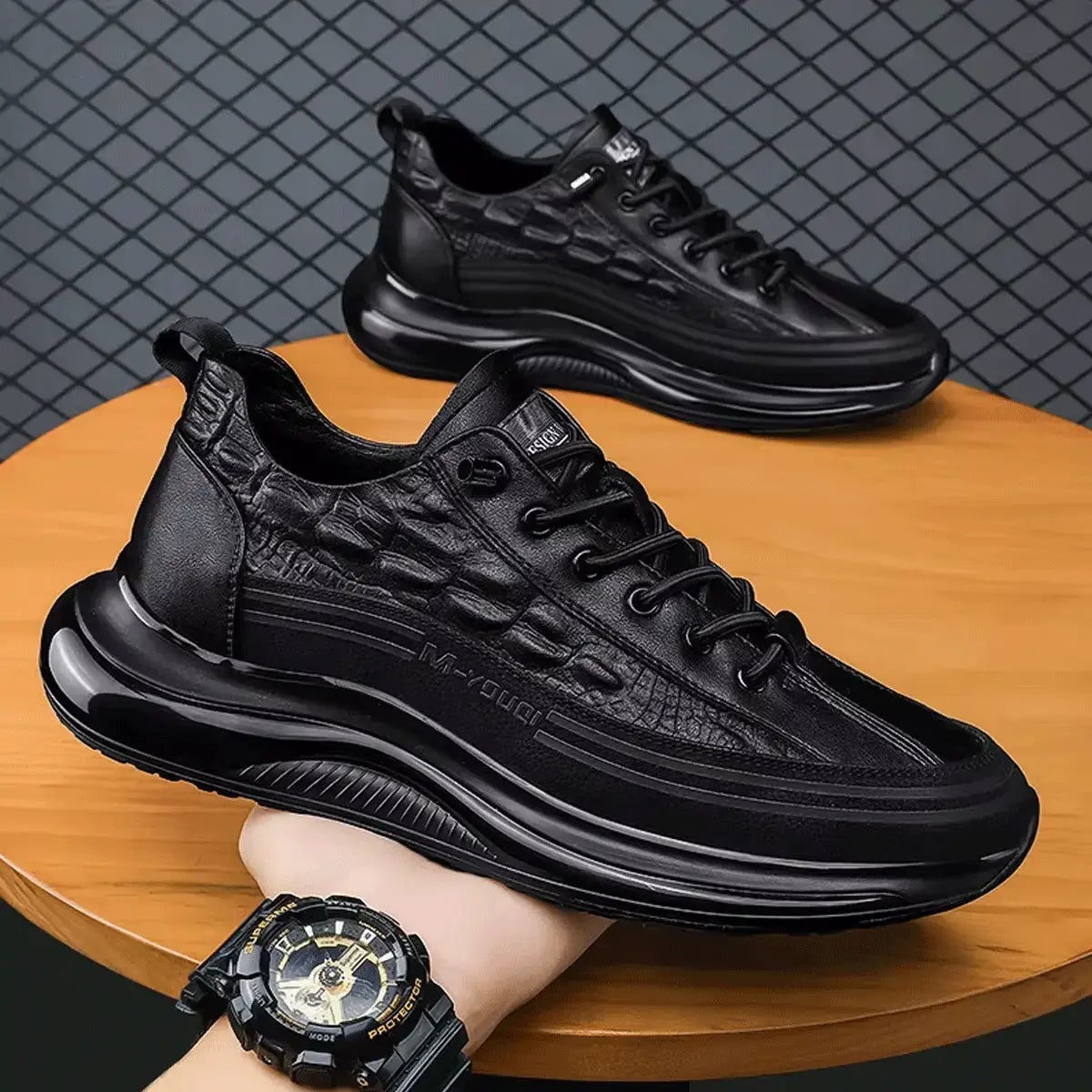 Drako® Men's Crocodile Leather Sneakers