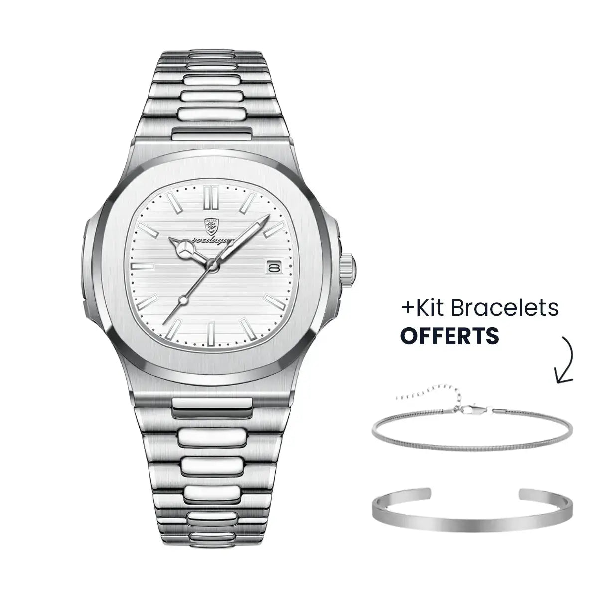 Men's Luxe Nautilus™ Watch with Complimentary Bracelet Kit – Great Deal!