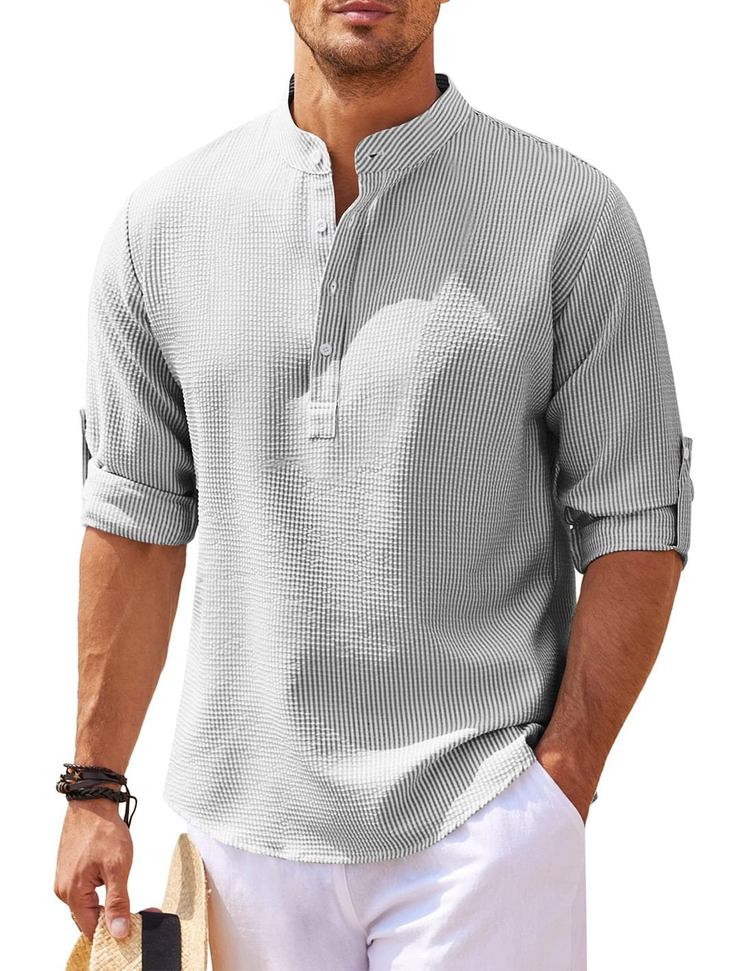 Cormac - Men's Long Sleeve Relaxed Linen Shirt